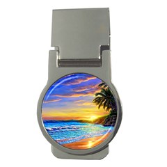 Sunrise At The Beach Money Clips (round)  by GardenOfOphir