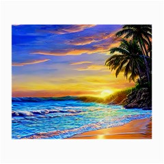 Sunrise At The Beach Small Glasses Cloth (2 Sides) by GardenOfOphir