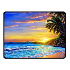 Sunrise At The Beach Fleece Blanket (small) by GardenOfOphir