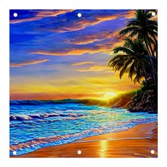 Sunrise At The Beach Banner And Sign 3  X 3 