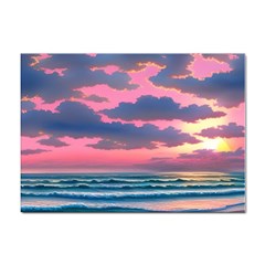 Sunset Over The Beach Sticker A4 (100 Pack) by GardenOfOphir