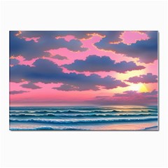 Sunset Over The Beach Postcards 5  X 7  (pkg Of 10) by GardenOfOphir