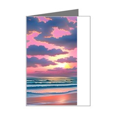 Sunset Over The Beach Mini Greeting Card