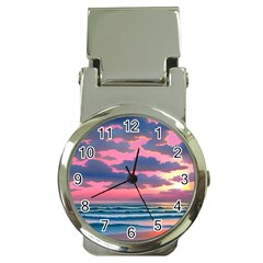 Sunset Over The Beach Money Clip Watches by GardenOfOphir