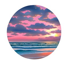 Sunset Over The Beach Mini Round Pill Box by GardenOfOphir