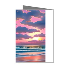 Sunset Over The Beach Mini Greeting Cards (pkg Of 8) by GardenOfOphir