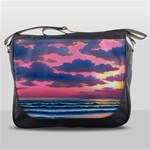 Sunset Over The Beach Messenger Bag Front