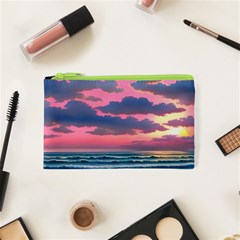 Sunset Over The Beach Cosmetic Bag (xs) by GardenOfOphir