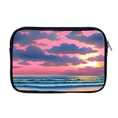 Sunset Over The Beach Apple Macbook Pro 17  Zipper Case by GardenOfOphir