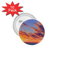 Summer Sunset Over Beach 1 75  Buttons (10 Pack) by GardenOfOphir