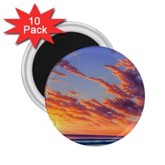 Summer Sunset Over Beach 2 25  Magnets (10 Pack)  by GardenOfOphir