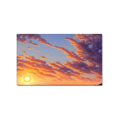 Summer Sunset Over Beach Sticker (rectangular) by GardenOfOphir