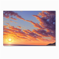 Summer Sunset Over Beach Postcards 5  X 7  (pkg Of 10) by GardenOfOphir