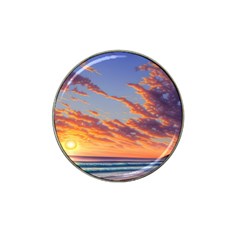 Summer Sunset Over Beach Hat Clip Ball Marker (4 Pack) by GardenOfOphir