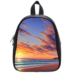 Summer Sunset Over Beach School Bag (small) by GardenOfOphir