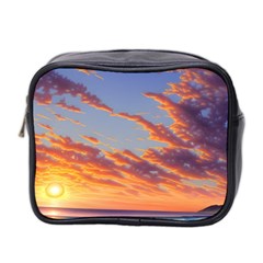 Summer Sunset Over Beach Mini Toiletries Bag (two Sides) by GardenOfOphir