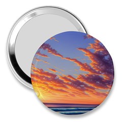 Summer Sunset Over Beach 3  Handbag Mirrors by GardenOfOphir