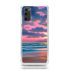 Sunset Over The Beach Samsung Galaxy S20 6 2 Inch Tpu Uv Case