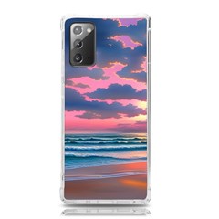 Sunset Over The Beach Samsung Galaxy Note 20 Tpu Uv Case by GardenOfOphir