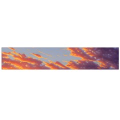 Summer Sunset Over Beach Large Premium Plush Fleece Scarf  by GardenOfOphir