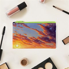 Summer Sunset Over Beach Cosmetic Bag (xs) by GardenOfOphir