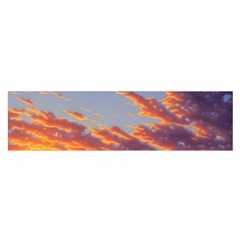 Summer Sunset Over Beach Oblong Satin Scarf (16  X 60 ) by GardenOfOphir