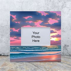 Sunset Over The Beach White Box Photo Frame 4  X 6 