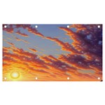 Summer Sunset Over Beach Banner and Sign 7  x 4  Front