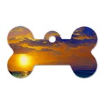 Nature Sunset Dog Tag Bone (Two Sides) Front