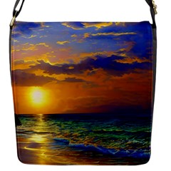 Nature Sunset Flap Closure Messenger Bag (s) by GardenOfOphir