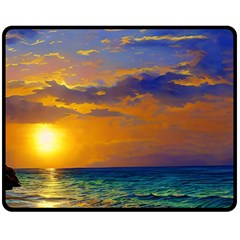 Nature Sunset Fleece Blanket (medium) by GardenOfOphir