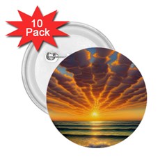 Waves At Sunset 2 25  Buttons (10 Pack)  by GardenOfOphir