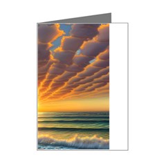 Waves At Sunset Mini Greeting Card by GardenOfOphir