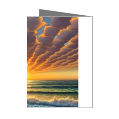 Waves At Sunset Mini Greeting Cards (pkg Of 8) by GardenOfOphir