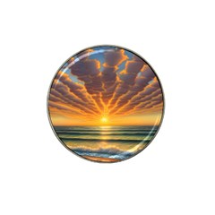 Waves At Sunset Hat Clip Ball Marker (4 Pack) by GardenOfOphir