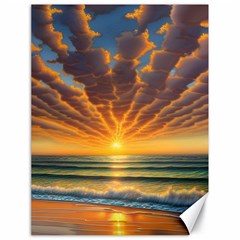 Waves At Sunset Canvas 18  X 24  by GardenOfOphir