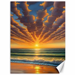 Waves At Sunset Canvas 36  X 48  by GardenOfOphir