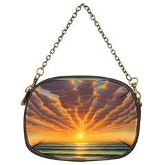 Waves At Sunset Chain Purse (one Side) by GardenOfOphir