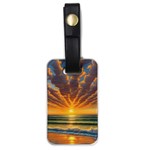 Waves At Sunset Luggage Tag (one side) Front