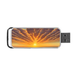 Waves At Sunset Portable Usb Flash (two Sides) by GardenOfOphir