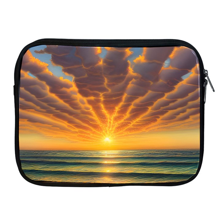 Waves At Sunset Apple iPad 2/3/4 Zipper Cases