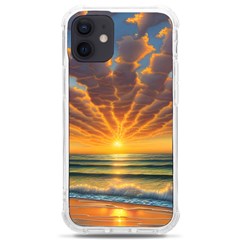 Waves At Sunset Iphone 12 Mini Tpu Uv Print Case	 by GardenOfOphir