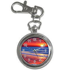 Golden Sunset Over Beach Key Chain Watches