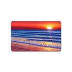 Golden Sunset Over Beach Magnet (Name Card) Front