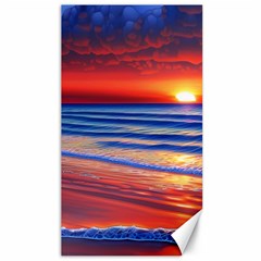 Golden Sunset Over Beach Canvas 40  X 72  by GardenOfOphir