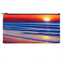 Golden Sunset Over Beach Pencil Case by GardenOfOphir