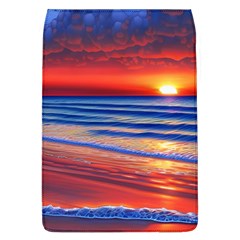 Golden Sunset Over Beach Removable Flap Cover (l) by GardenOfOphir