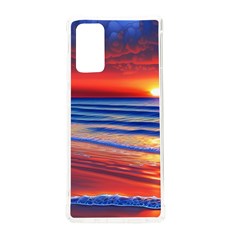 Golden Sunset Over Beach Samsung Galaxy Note 20 Tpu Uv Case by GardenOfOphir