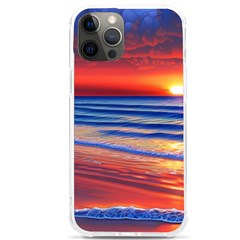 Golden Sunset Over Beach Iphone 12 Pro Max Tpu Uv Print Case by GardenOfOphir