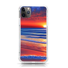 Golden Sunset Over Beach Iphone 11 Pro Max 6 5 Inch Tpu Uv Print Case by GardenOfOphir